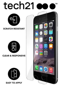 iPhone 7 / 8 / SE (2nd 3rd) Tech21 Evo Glass Drop Protection Screen Protector - Picture 1 of 5