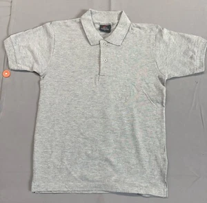 CH Apparel Young Boy's Classic Blend Short Sleeve Pique Polo Shirt, Heather Grey - Picture 1 of 6