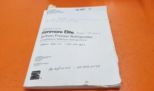 ⭐️⭐️⭐️⭐️⭐️ Kenmore Elite Bottom Freezer Refrigerator Manual 795.72043.110 - Picture 1 of 3