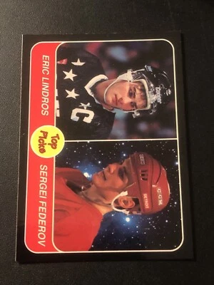 1990 Top Picks Eric Lindros Sergei Fedorov RC Eric Lindros # NNO - Image 1 of 2
