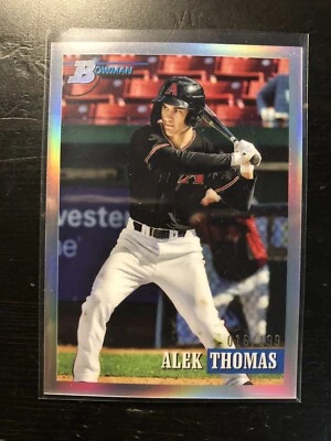 2021 Bowman Heritage Prospects Chrome Refractor /199 Alek Thomas #118 Card PWE - Image 1 of 2