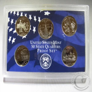 2000-S BU STATEHOOD PROOF QUARTER SET OF 5 COINS IN A MINT CASE - Picture 1 of 9