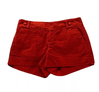 Pantalones Cortos BANANA REPUBLIC Bordados Ojales Naranja Pop Ryan Fit XS Cintura 30 pulgadas Foto 1 de 4