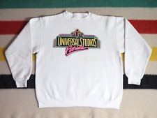 VTG 90s Tultex UNIVERSAL STUDIOS Florida Retro White Pullover Sweatshirt M