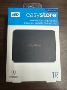 Western Digital Easystore 1TB External USB 3.0 Portable Back Up Hard Drive-NEW - Afbeelding 1 van 2