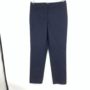 Talbots Pants Women Size 8 Navy Blue Trousers Work Wear Slim Straight Leg - Picture 1 of 9