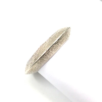 Bracciale martellato 19,5 cm argento gioielli braccialetto da donna silver br... - Immagine 1 di 4