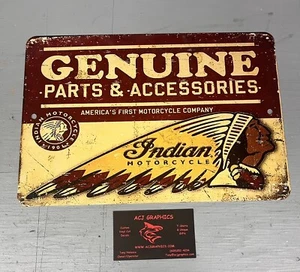 Indian Motorcycles Original Teile und Service Retro Garage Metall Blechschild 8x12 - Bild 1 von 4