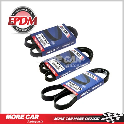 3 Pcs Drive Belt Set Alternator-A/C-PS fit for 99-04 Nissan Xterra Frontier 3.3L - Image 1 of 4