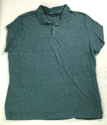 Apt. Polo 9 verde jaspeado talla XXL manga corta algodón poliéster Foto 1 de 4