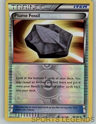 2013 pokemon Plasma Blast reverse holo Plume Fossil 82/101
