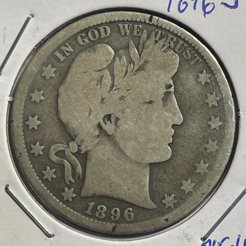 1896-S  Barber Half Dollar - FREE SHIPPING - P15-16 Cover