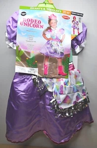 Rodeo Unicorn Toddler Girls Colorful Cowgirl Halloween Costume - 3T-4T New w/Tag - Picture 1 of 4