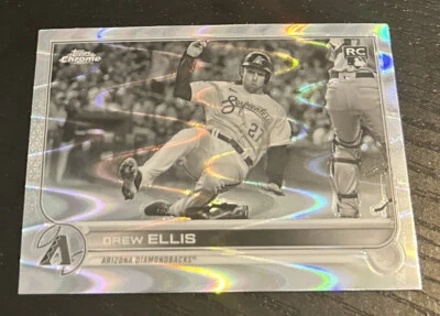 2022 Topps Chrome Drew Ellis Rookie Black & White Ray Wave Refractor  - Image 1 of 2