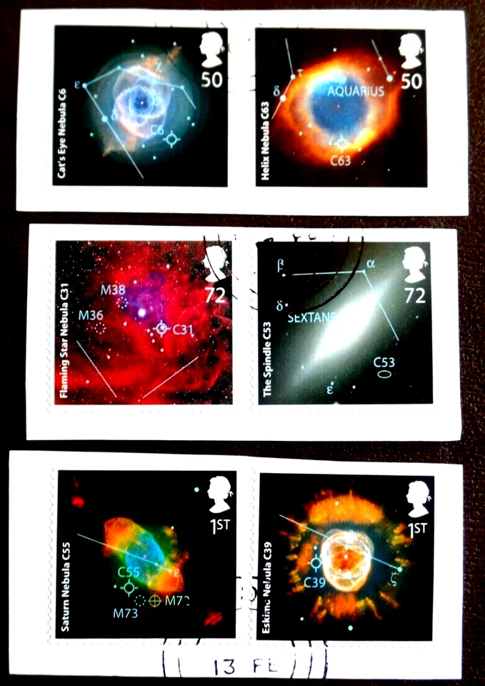 G.B. 2007 SG 2709/14Anniv Sky at Night 6v  Fine Used - Image 1 of 1