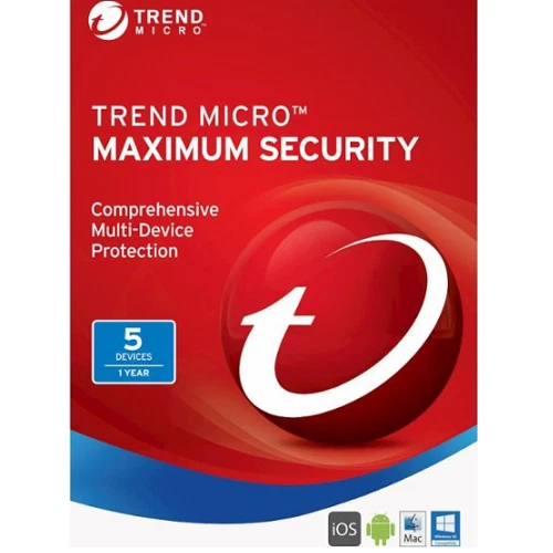Trend Micro Maximum Security -1 year 5 Devices - Image 1 of 3