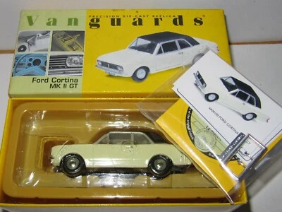 CORGI VANGUARDS - FORD CORTINA MKII GT - ERMINE WHITE / BLACK - Mint/Perfect MIB - Image 1 of 4