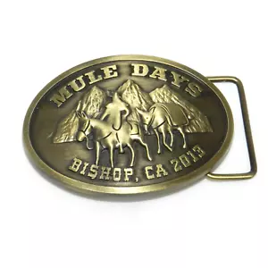 Bishop California Mule Days 2013 Bronze Belt Buckle #1041/1500. Western - Picture 1 of 5