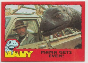 1985 Topps Baby Secret of the Lost Legend #60 Mama Gets Even dinosaur Disney