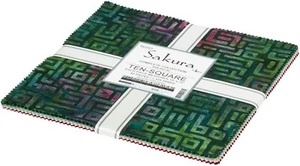 Sakura Artisan Batik 10 Inch Layer Cake Squares Robert Kaufman - Picture 1 of 1
