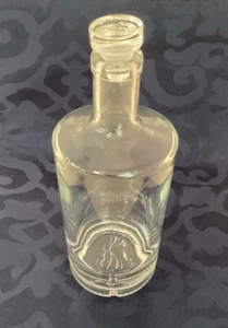 Geprägte Hase schwere Glas Karaffe Schnaps Whisky Flasche mit Stopfen Rarität - Bild 1 von 7