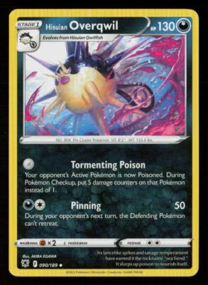 Hisuian Overqwil SWSH10: Astral Radiance #090/189 Uncommon Pokemon Card - Image 1 of 2