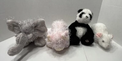 Ganz Webkins & Lil Kinz Plush Lot Of 4 Elephant Panda Pig Mouse No Codes - Image 1 of 4