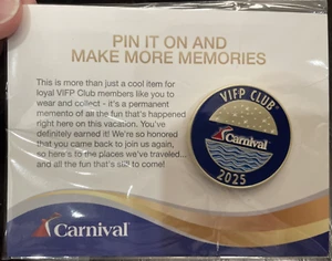 2025 Carnival Cruise Line Ship - Gold Collector Award VIFP Club Funnel Lapel Pin - Picture 1 of 9