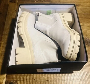 Mia Womens Connor Leather Block Heel Ankle Boots Platforms Size Women's Size 10 - Picture 1 of 8