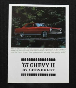 "1967 CHEVROLET CHEVY II NOVA" CONVERTIBLE HARDTOP BROCHURE CATALOG 327 4-SPEED - Picture 1 of 9