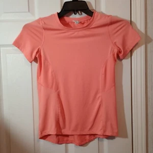 Danskin Now Girls Drimore T-Shirt Size L 10-12 Coral Short Sleeve Breathable EUC - Picture 1 of 13