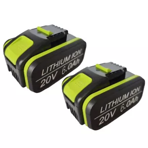 2X 20V 6.0Ah Lithium Battery Replacement For Worx WA3551 WA3553 WX386 WX176 Tool - Picture 1 of 8