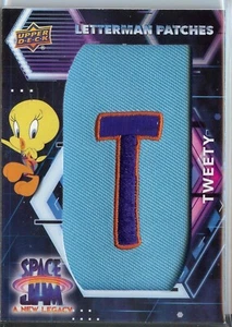 Space Jam A New Legacy Tune Squad Letterman Patches Card #LP-TW Tweety "T" - Picture 1 of 2