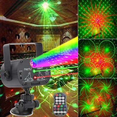 1/2 Stück Mini RG Laser Projektor Bühnenlicht LED RGB DJ Disco Show Party Beleuchtung - Bild 1 von 4