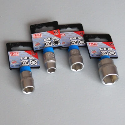 BGS Steckschlüssel Einsätze Sechskant Nuss, Antrieb 3/8, SW 10 - 27 mm nach Wahl