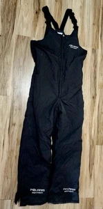 Vintage Polaris Indy Indytech Black Snowmobile Bibs Snow pants Men’s Medium USA - Picture 1 of 8