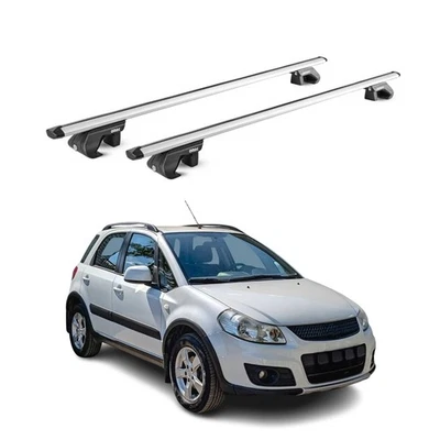 Barras transversales plateadas para portaequipajes de techo para Suzuki SX4 S-Cross 2006-2013 2 piezas Foto 1 de 4
