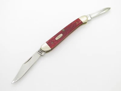 Vintage 1993 Case XX DR62109X USA Red Jigged Bone Handle Folding Pocket Knife - Image 1 of 4