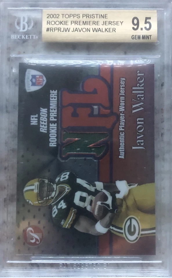 2002 Topps Pristine Javon Walker Rookie Premiere Jerseys RC BGS 9.5 Gem Mint - Image 1 of 1