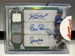 2014 Triple Threads Relic Combos /36 Matt Moore Evan Longoria Alex Cobb Auto - Picture 1 of 2