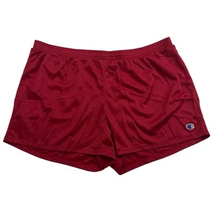 Champion Damen rote Mesh Shorts elastischer Bund sportlich aktiv Polyester Gr. XL - Bild 1 von 8