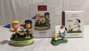 2 Hallmark Keepsake Peanuts Gang: Batter Up! & Spotlight On Snoopy Golfer Snoopy - Picture 1 of 9