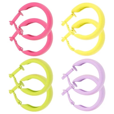  4 Pair Ohrringe Fã¼r Mã¤dchen Ohrstecker Kreis Legierungsohrringe - Bild 1 von 4