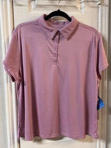 Columbia Women's PFG Tidal Tee Purple  Short Sleeve Polo Size XXL - Picture 1 of 8