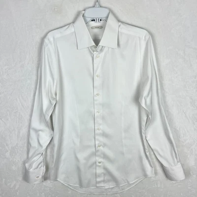 Suitsupply White Dress Shirt Mens 15 3/4 40 Button Up Long Sleeve Extra Slim - Image 1 of 4