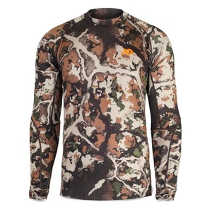 Men's Wick Long Sleeve Crew - Merino Wool Camo Hunting Base Layer, UV Protect... - Picture 1 of 7