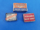 Vintage ACME Valve Caps, Dill and Schrader valve tins Collectable for MANCAVE