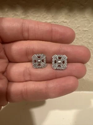 Gemelos vintage John Hardy de plata de ley con patrón celta Foto 1 de 4