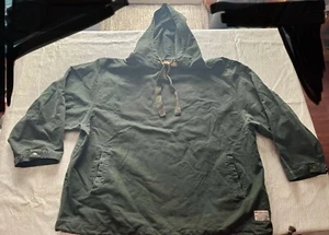 Vtg Abercrombie & Fitch Co XL Cotton Anorak Gunner Smock Pullover Military Green - Picture 1 of 21