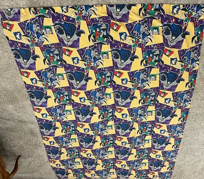 Sábana bajera tamaño completo Batman The Animated Series 1995 de colección 92" x 64" hecha en EE. UU. Foto 1 de 3